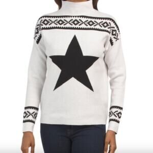 Tahari Star Nordic Sweater Size Large